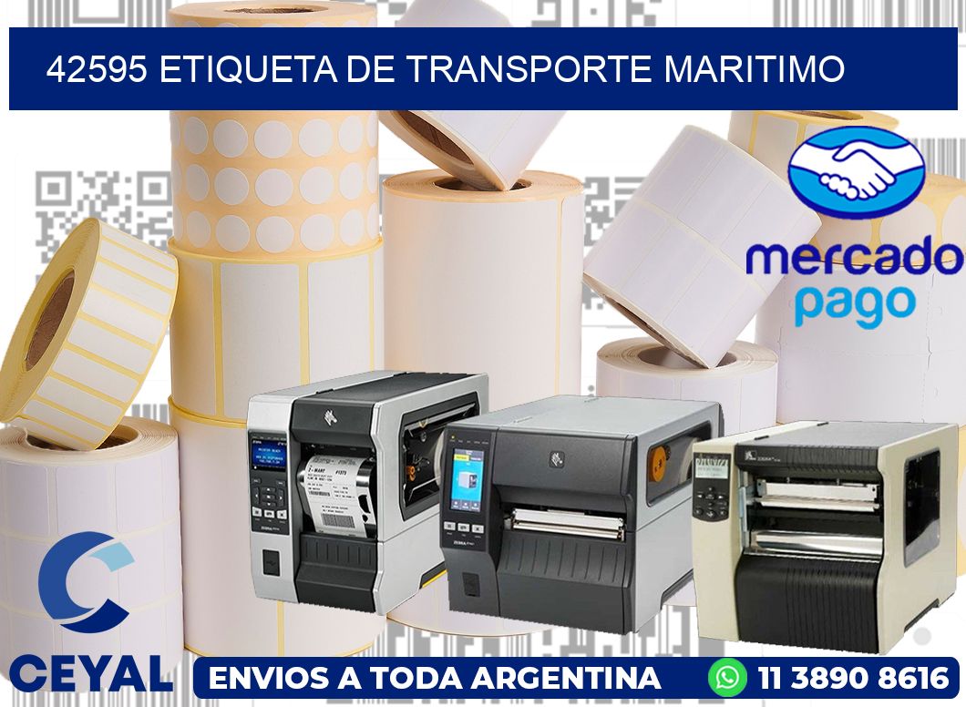 42595 Etiqueta de transporte maritimo
