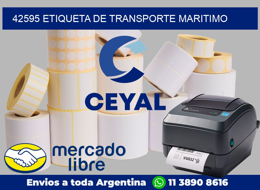 42595 Etiqueta de transporte maritimo