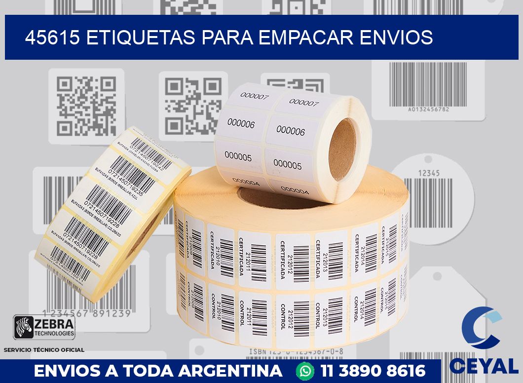 45615 Etiquetas para empacar envios