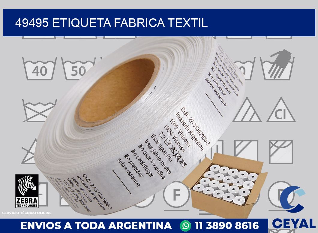 49495 etiqueta fabrica textil