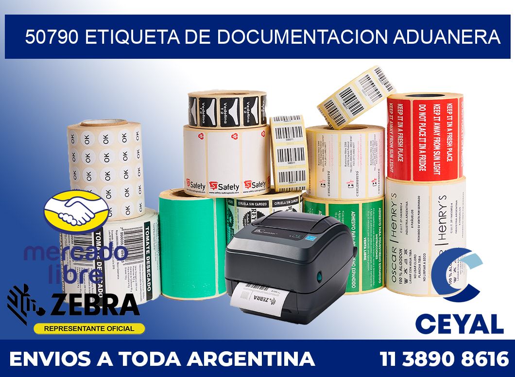 50790 Etiqueta de documentacion aduanera