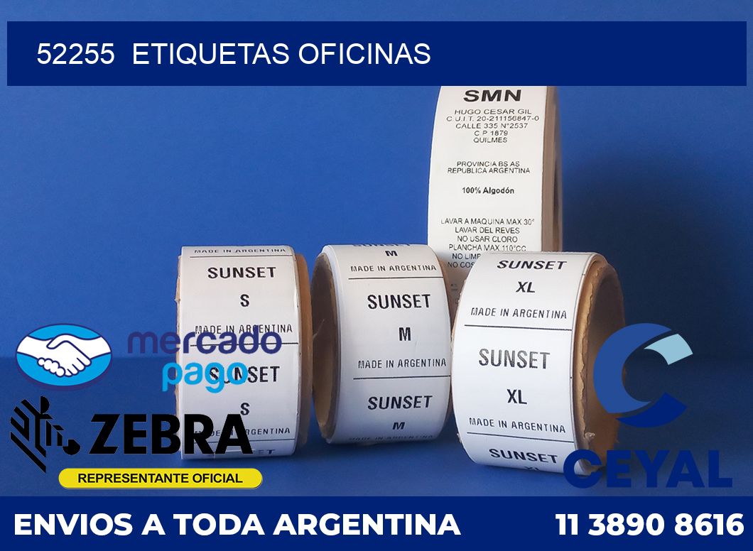 52255  Etiquetas oficinas