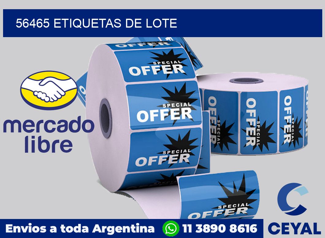 56465 Etiquetas de lote