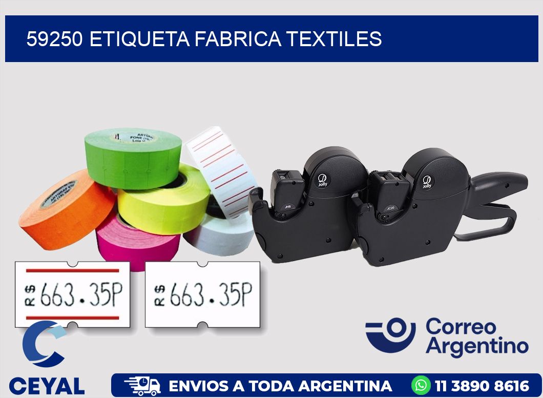 59250 etiqueta fabrica textiles