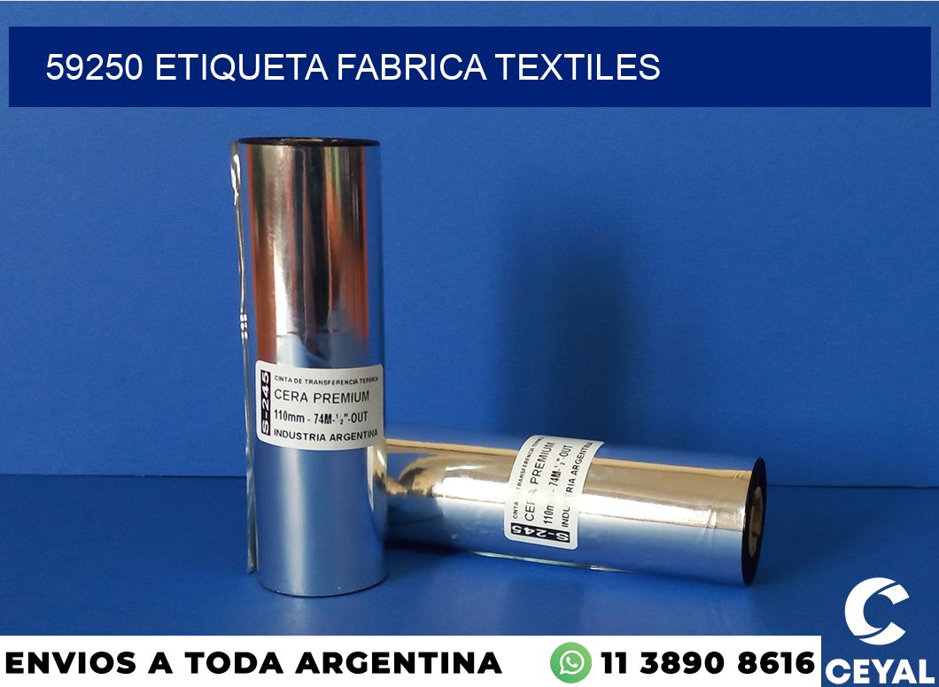 59250 etiqueta fabrica textiles