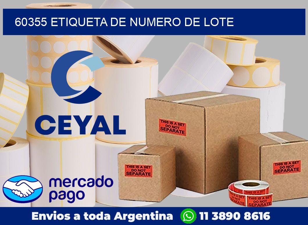 60355 Etiqueta de numero de lote