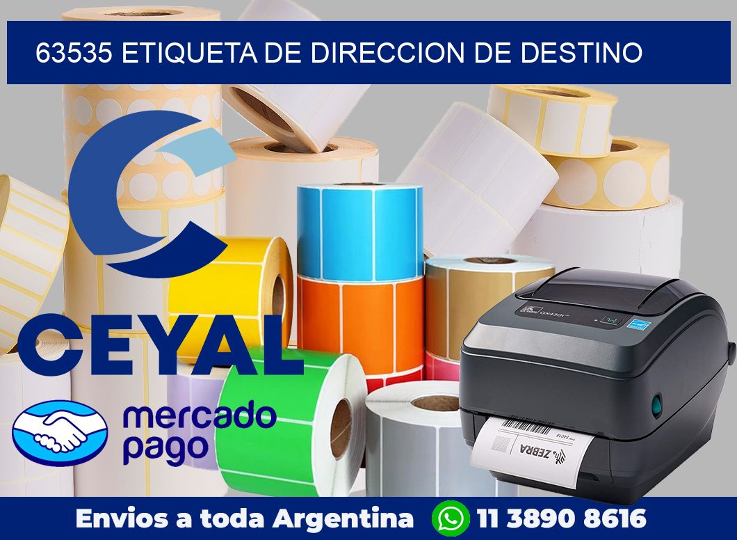 63535 Etiqueta de direccion de destino