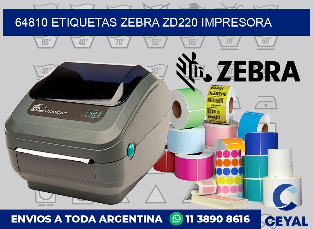 64810 etiquetas Zebra zd220 impresora
