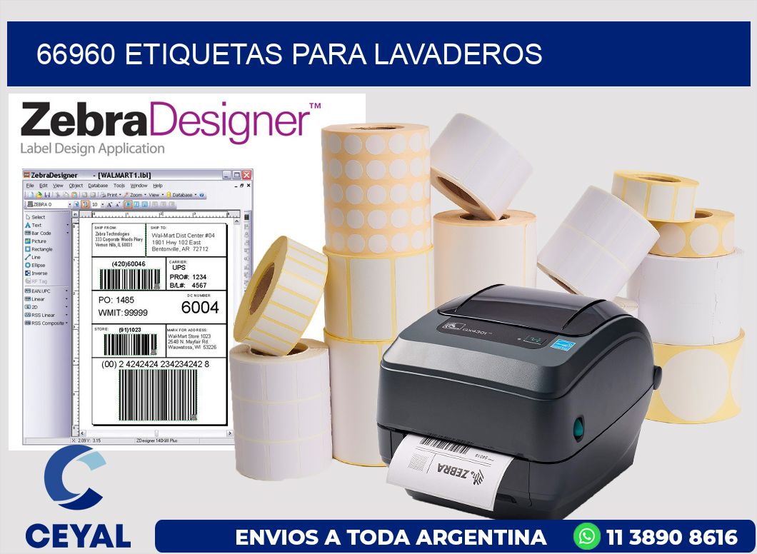 66960 Etiquetas para lavaderos