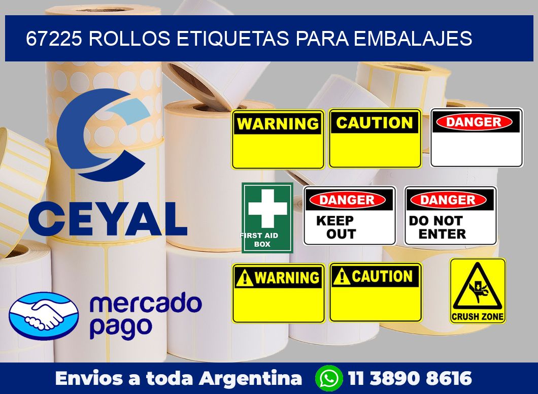 67225 Rollos etiquetas para embalajes