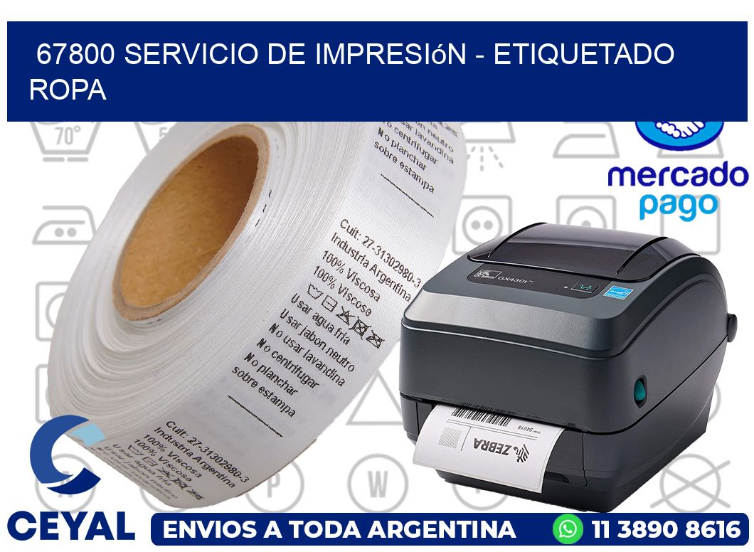 67800 Servicio de impresión - Etiquetado ropa