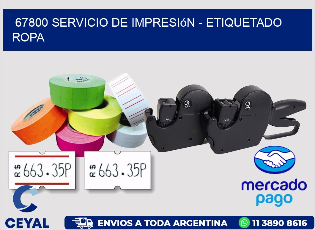 67800 Servicio de impresión - Etiquetado ropa
