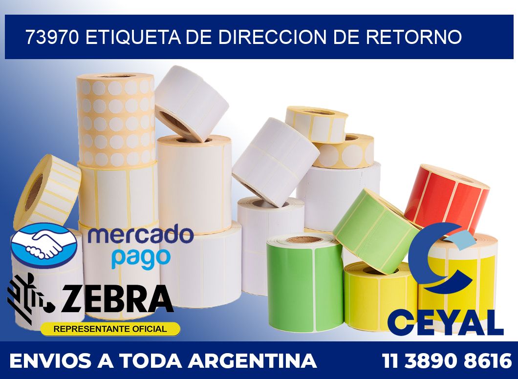 73970 Etiqueta de direccion de retorno