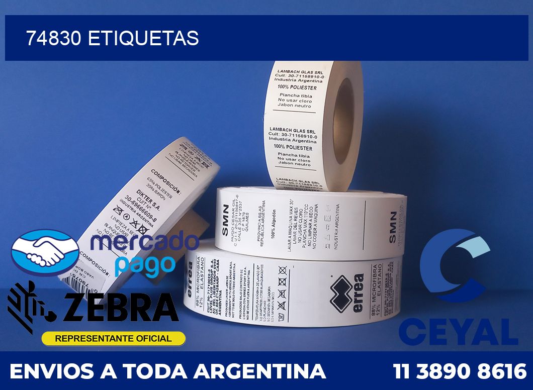 74830 etiquetas
