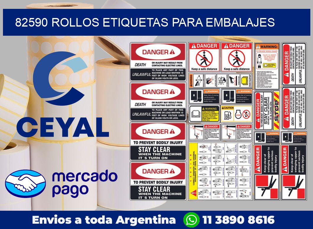 82590 Rollos etiquetas para embalajes