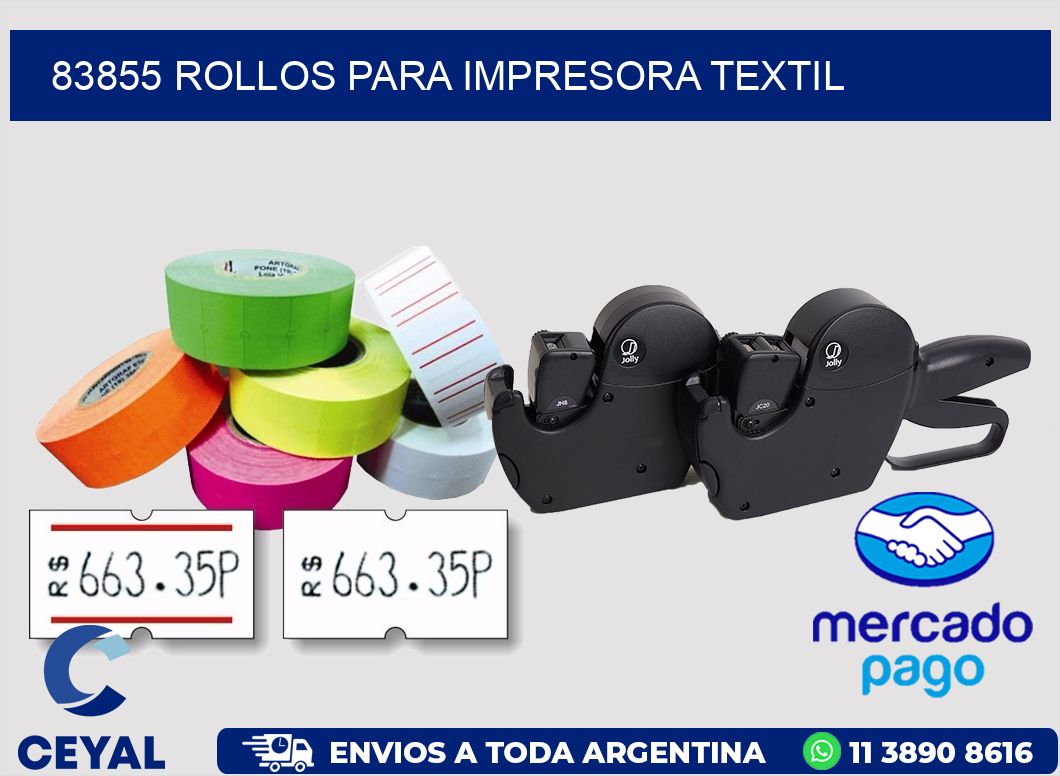 83855 rollos para impresora textil