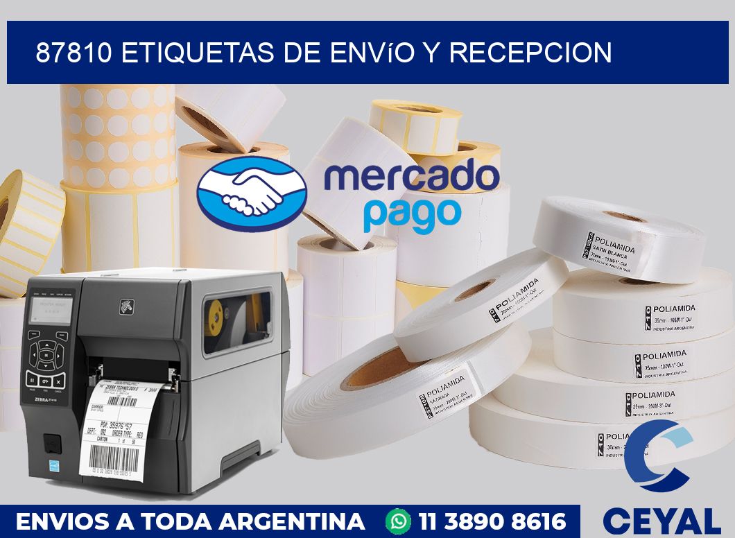 87810 Etiquetas de envío y recepcion