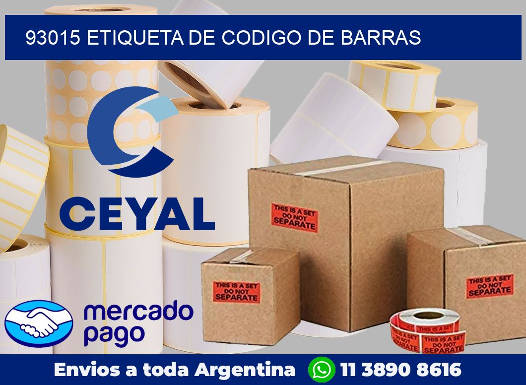 93015 Etiqueta de codigo de barras