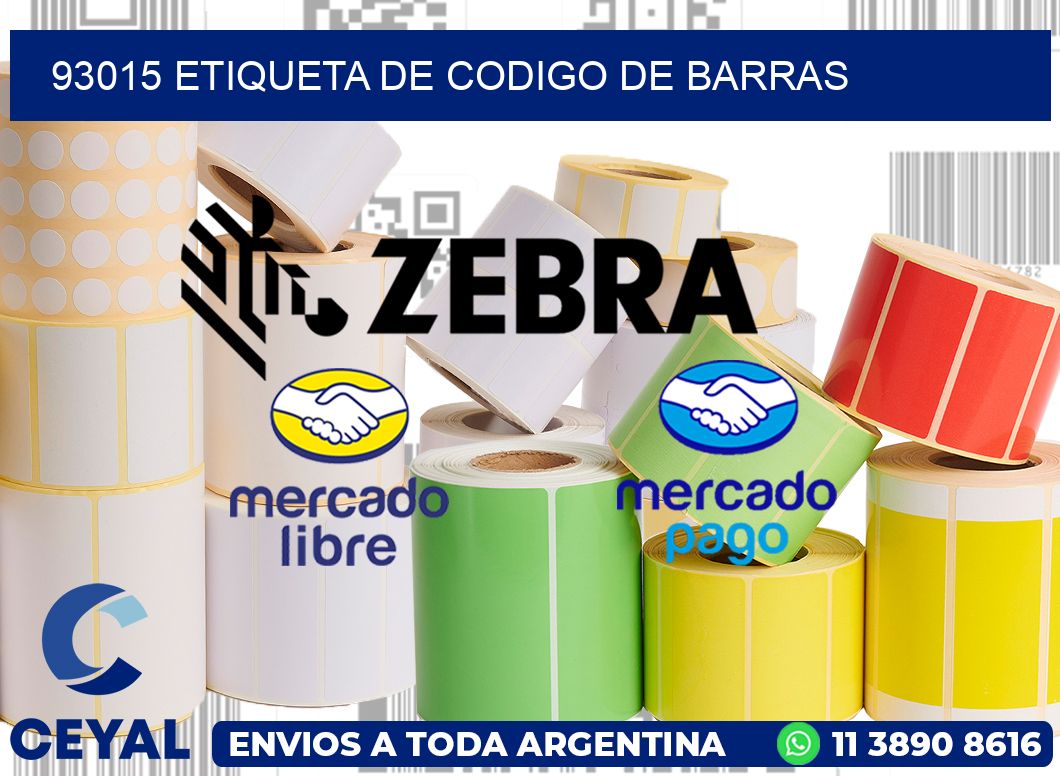 93015 Etiqueta de codigo de barras