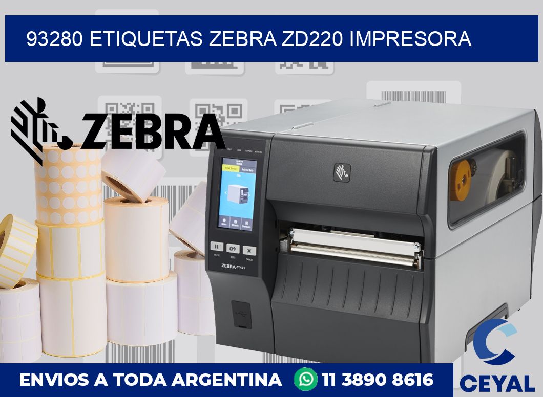 93280 etiquetas Zebra zd220 impresora