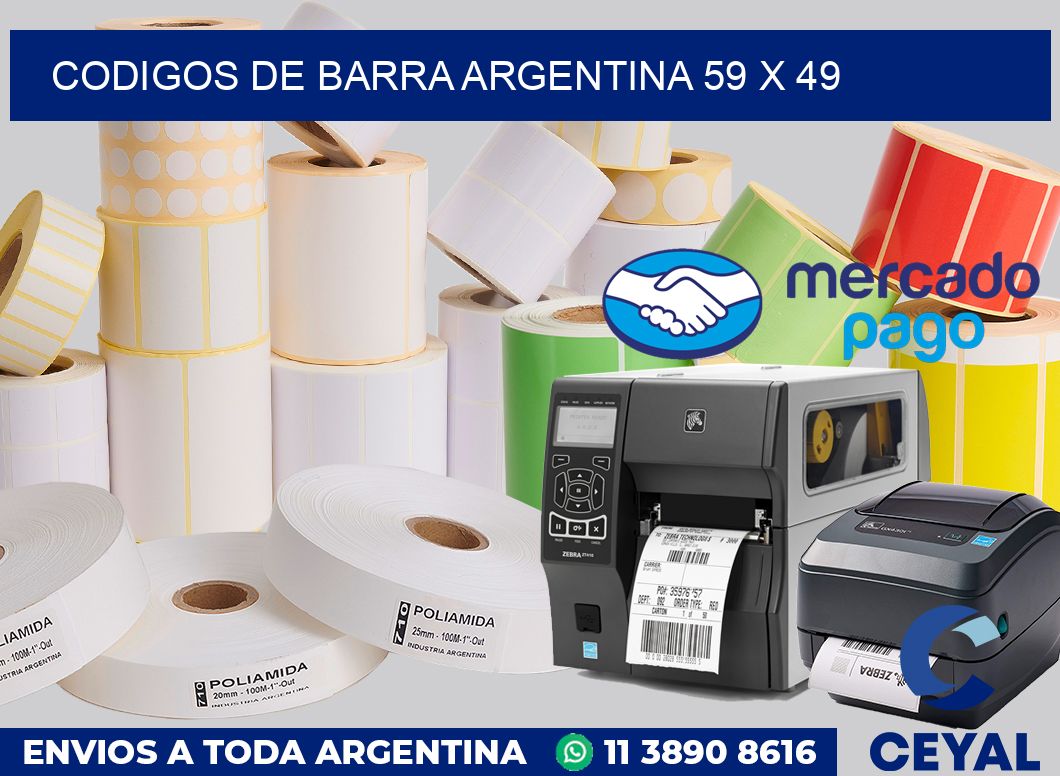 Codigos de barra Argentina 59 x 49