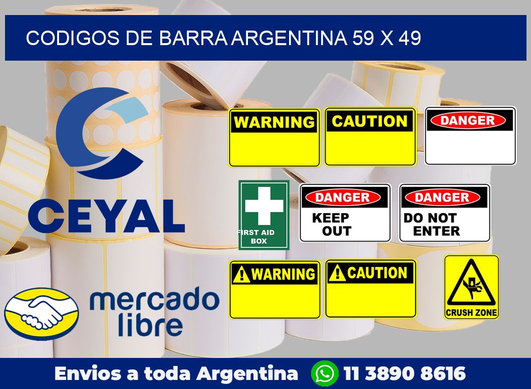 Codigos de barra Argentina 59 x 49
