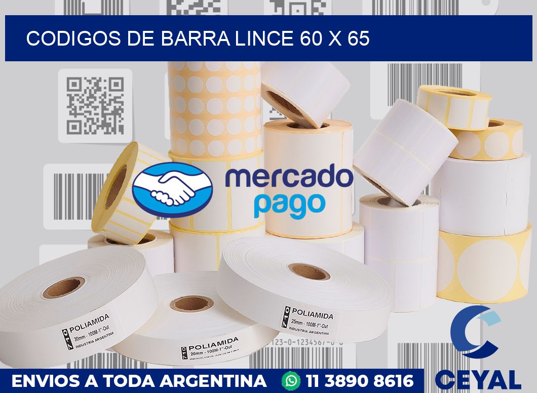 Codigos de barra Lince 60 x 65