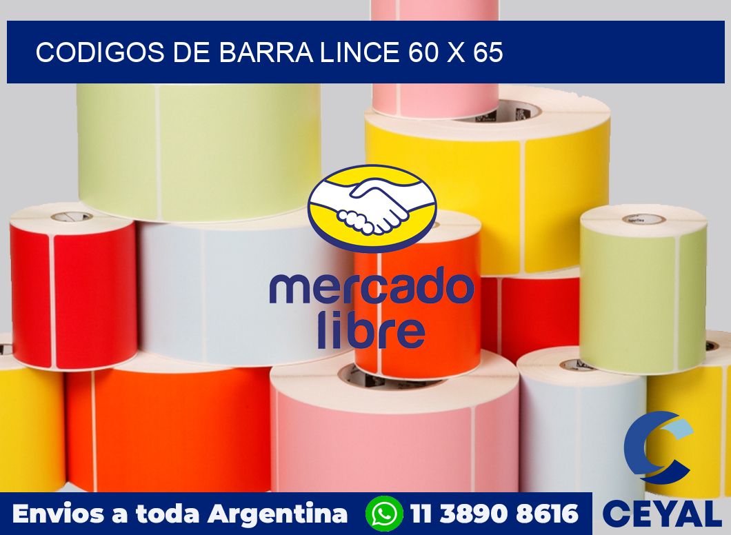 Codigos de barra Lince 60 x 65