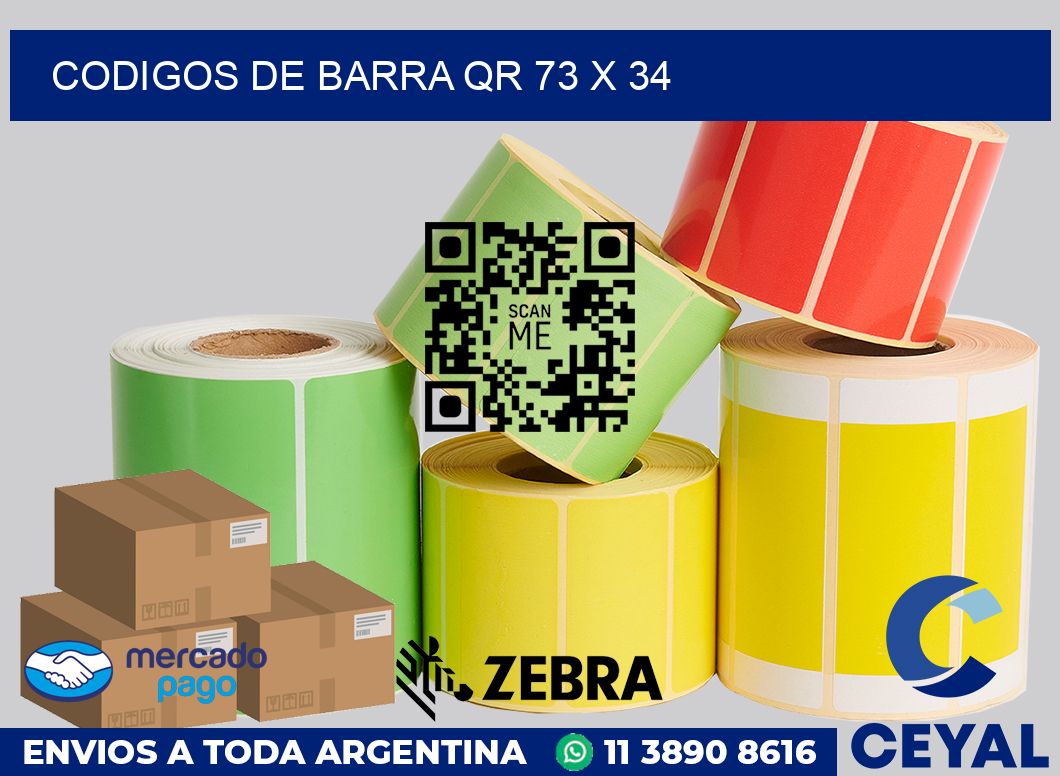 Codigos de barra QR 73 x 34