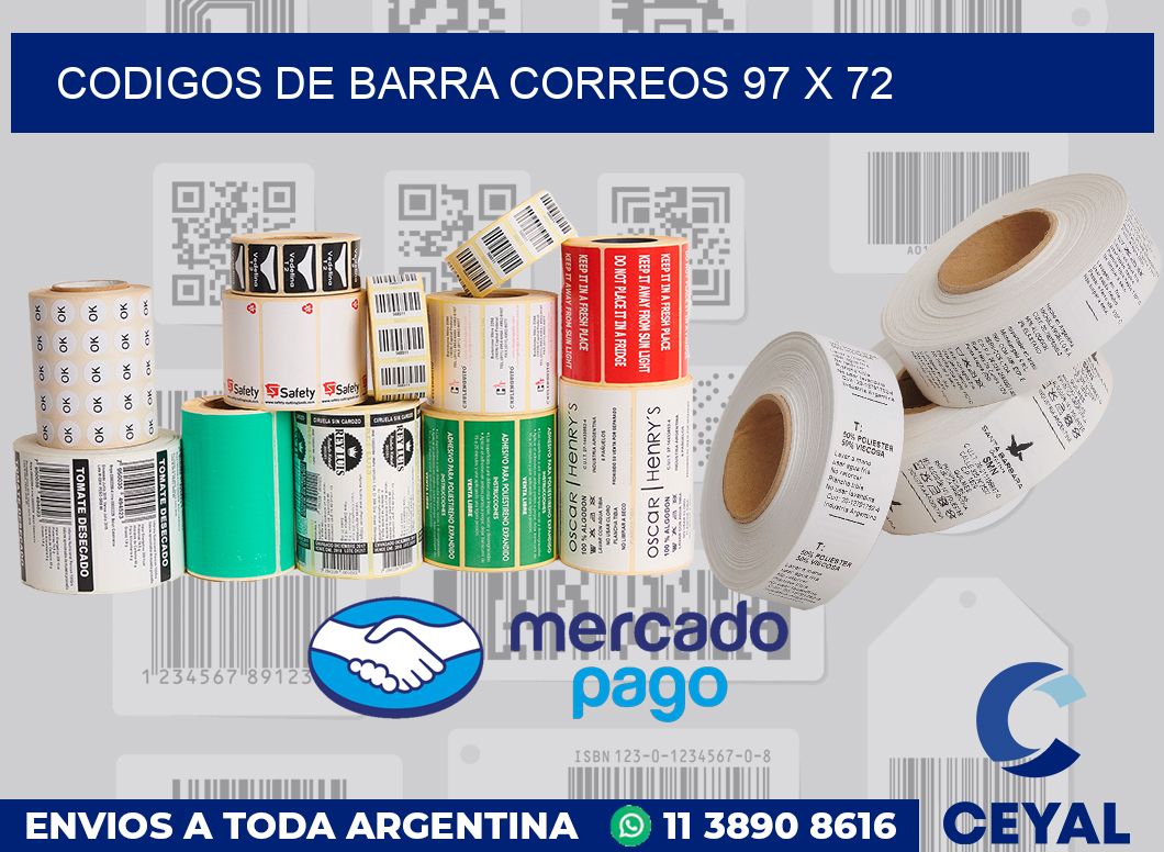 Codigos de barra correos 97 x 72