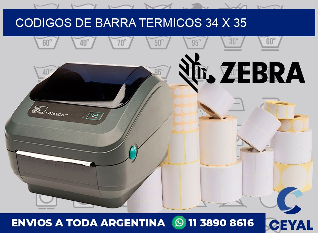 Codigos de barra termicos 34 x 35