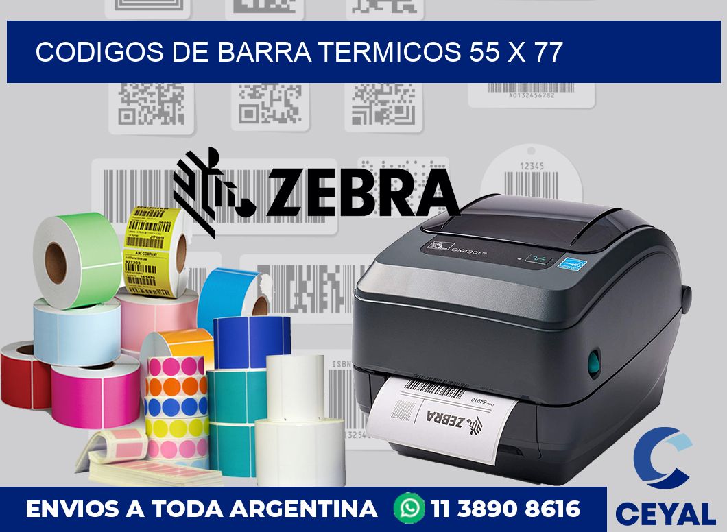 Codigos de barra termicos 55 x 77