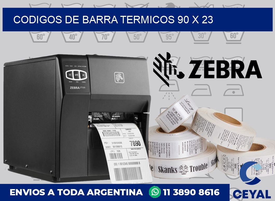 Codigos de barra termicos 90 x 23