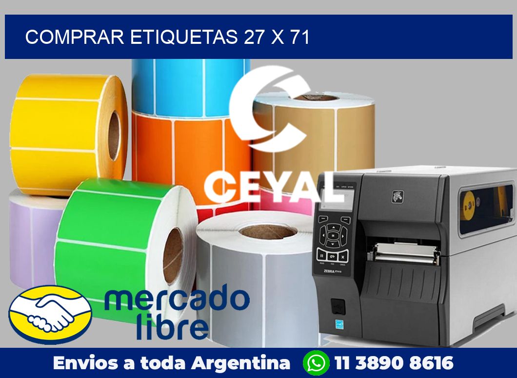 Comprar etiquetas 27 x 71