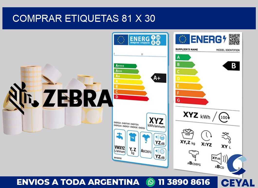 Comprar etiquetas 81 x 30