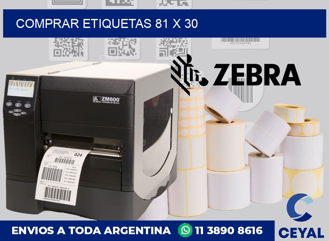 Comprar etiquetas 81 x 30
