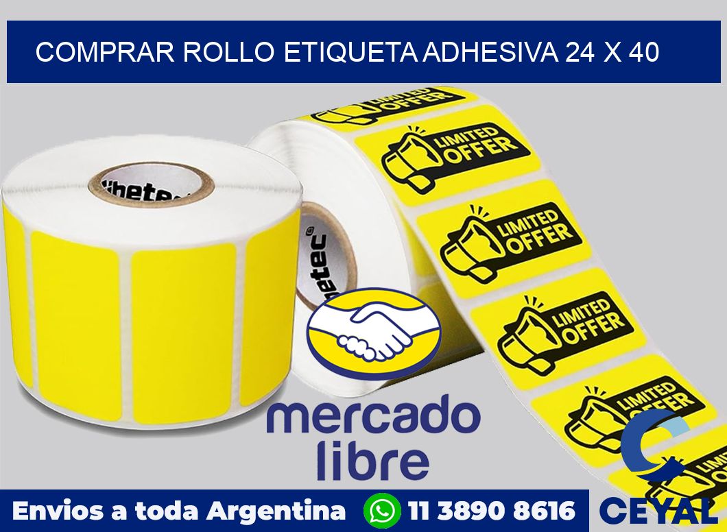 Comprar rollo etiqueta adhesiva 24 x 40