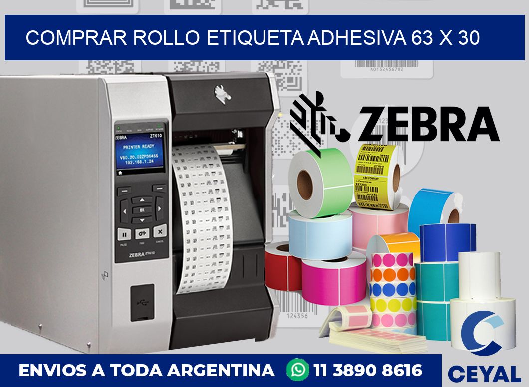 Comprar rollo etiqueta adhesiva 63 x 30