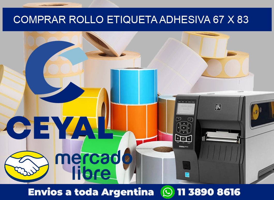 Comprar rollo etiqueta adhesiva 67 x 83