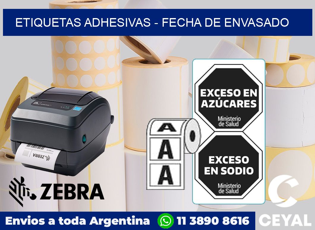 ETIQUETAS ADHESIVAS - FECHA DE ENVASADO