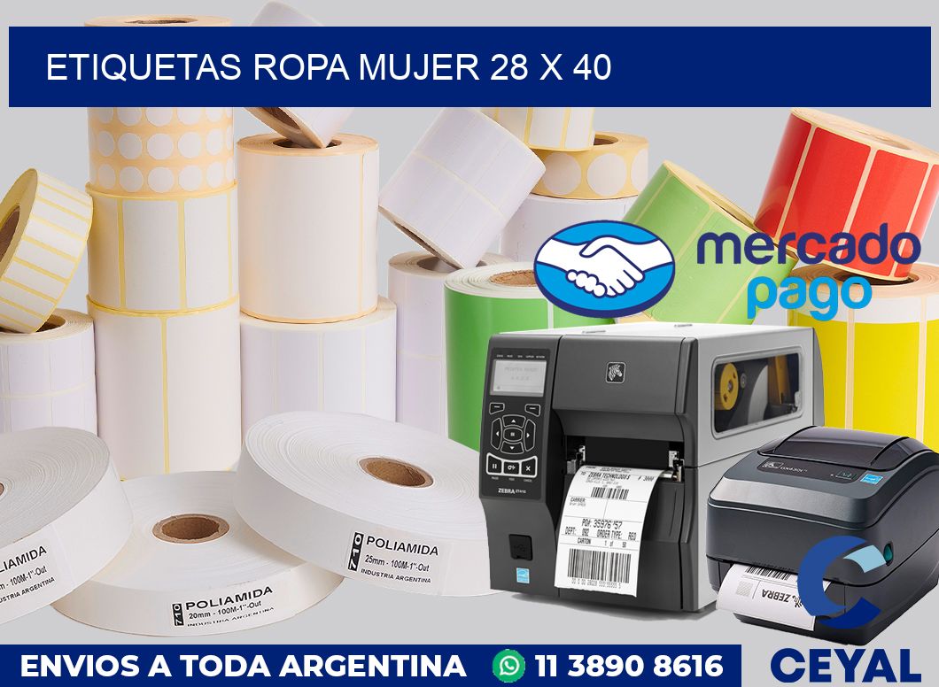 Etiquetas ropa mujer 28 x 40