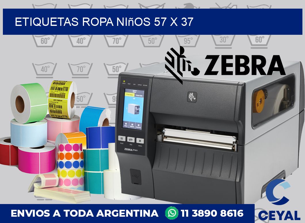 Etiquetas ropa niños 57 x 37