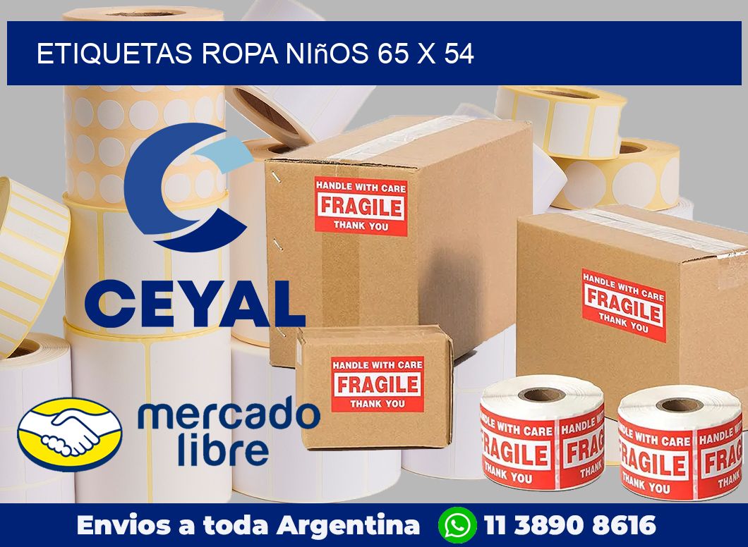 Etiquetas ropa niños 65 x 54