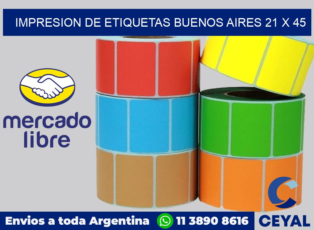 Impresion de etiquetas Buenos Aires 21 x 45