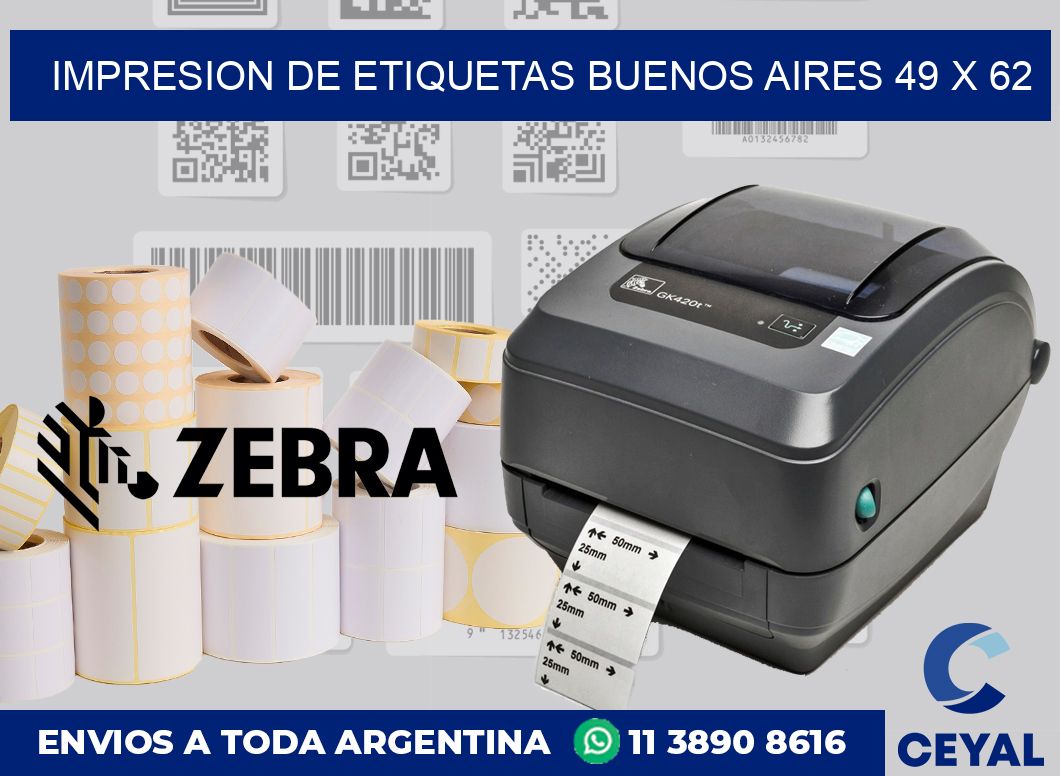 Impresion de etiquetas Buenos Aires 49 x 62