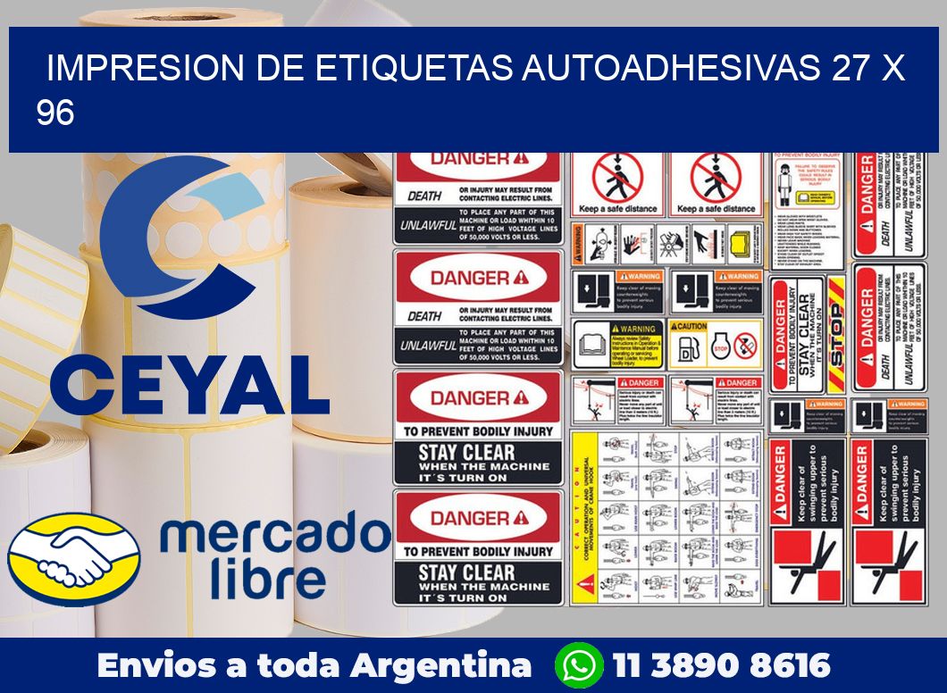 Impresion de etiquetas autoadhesivas 27 x 96