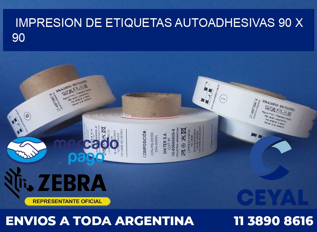 Impresion de etiquetas autoadhesivas 90 x 90