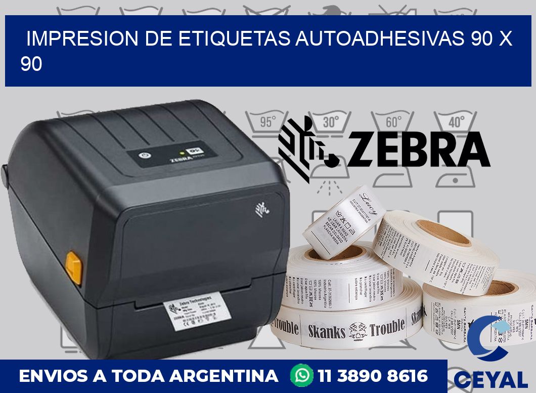 Impresion de etiquetas autoadhesivas 90 x 90