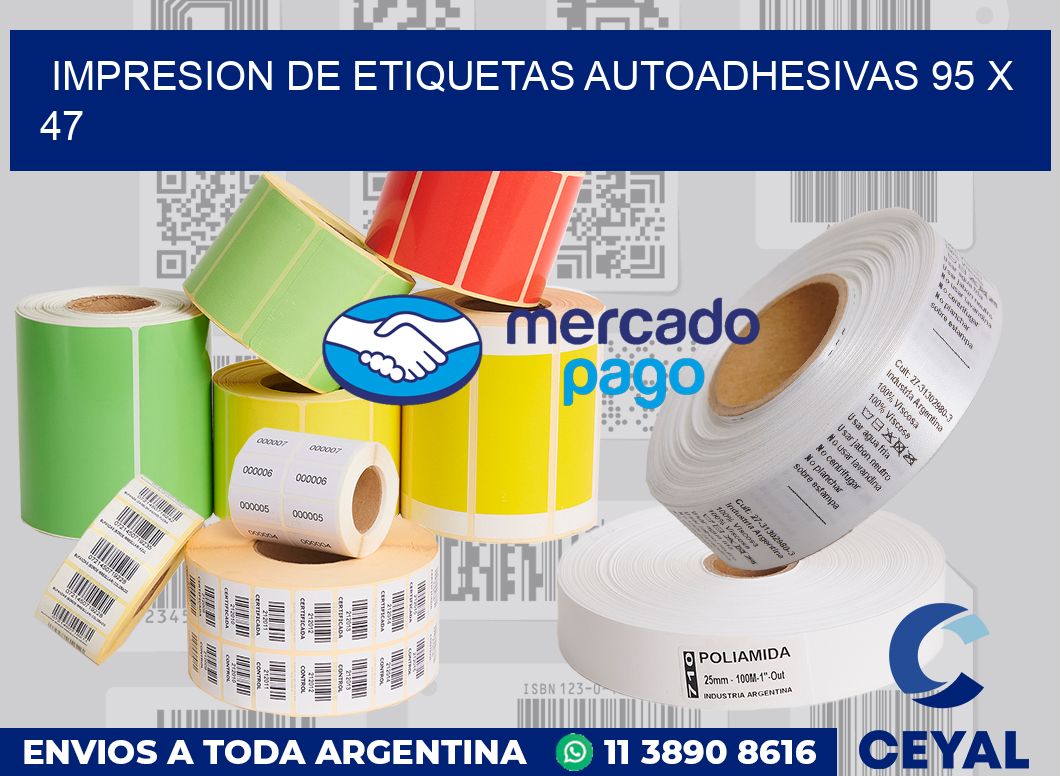 Impresion de etiquetas autoadhesivas 95 x 47