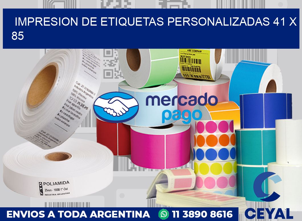 Impresion de etiquetas personalizadas 41 x 85